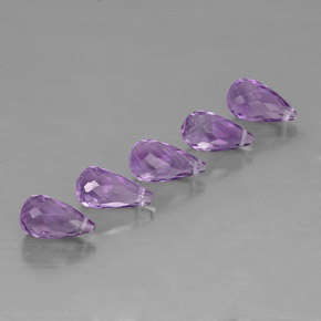  ct natürliche violetter Amethyst-Edelsteine, Briolette, VVS-VS