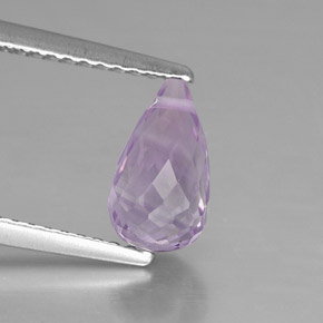 1,38 ctw natürlicher violetter Amethyst, Briolette, VS