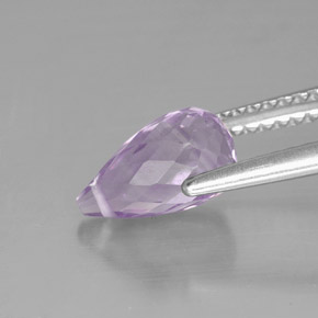 1,38 ctw natürlicher violetter Amethyst, Briolette, VS