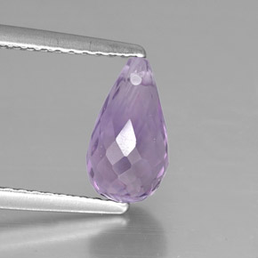 1,38 ctw natürlicher violetter Amethyst, Briolette, VS