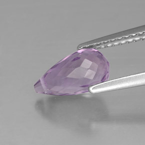 1,42 ctw natürlicher violetter Amethyst, Briolette, VVS-VS