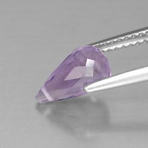 1,40 ctw natürlicher violetter Amethyst, Briolette, VVS-VS