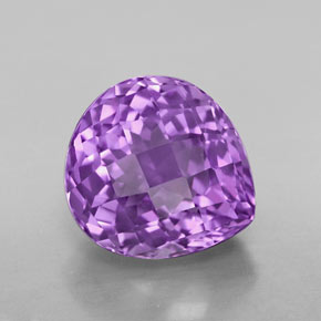 4,84 ctw natürlicher violetter Amethyst, Birnenform, VVS