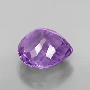 4,84 ctw natürlicher violetter Amethyst, Birnenform, VVS