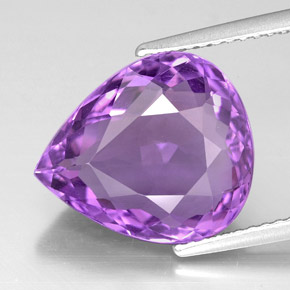 6,22 ctw natürlicher violetter Amethyst, Birnenform, VVS