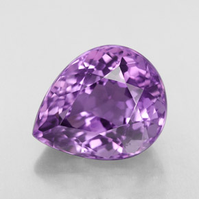 6,85 ctw natürlicher violetter Amethyst, Birnenform, VVS