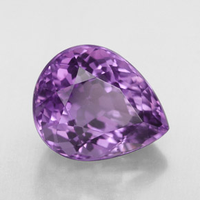 6,85 ctw natürlicher violetter Amethyst, Birnenform, VVS
