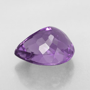 6,85 ctw natürlicher violetter Amethyst, Birnenform, VVS