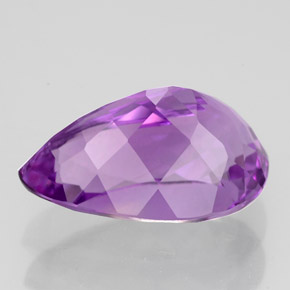 4,77 ctw natürlicher violetter Amethyst, Birnenform, VVS