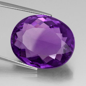 30,82 ctw natürlicher violetter Amethyst, Oval Schliff, VVS