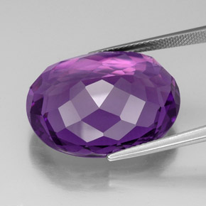 30,82 ctw natürlicher violetter Amethyst, Oval Schliff, VVS