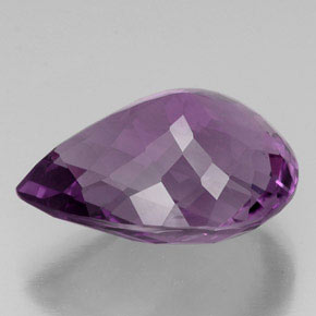 27,20 ctw natürlicher violetter Amethyst, Birnenform, VVS