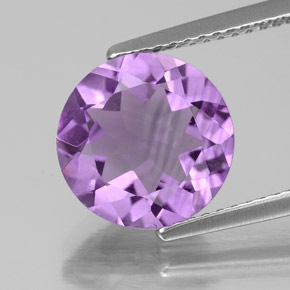 3,00 ctw natürlicher violetter Amethyst, Rundschliff, VS