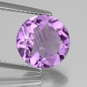 3,00 ctw natürlicher violetter Amethyst, Rundschliff, VS