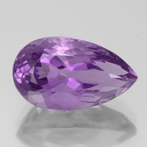 4,46 ctw natürlicher violetter Amethyst, Birnenform, VS
