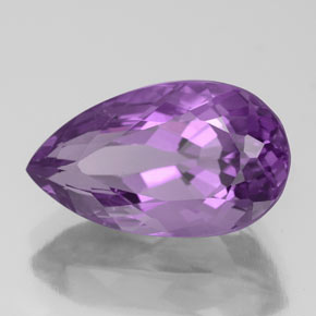 4,46 ctw natürlicher violetter Amethyst, Birnenform, VS