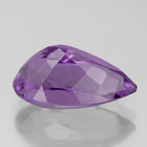 4,46 ctw natürlicher violetter Amethyst, Birnenform, VS