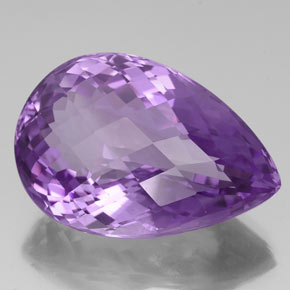 57,89 ctw natürlicher violetter Amethyst, Birnenform, VS
