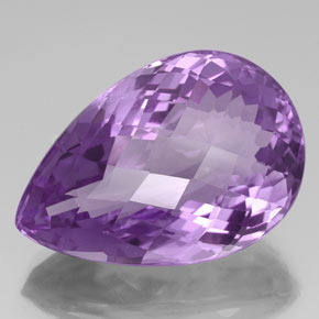 57,89 ctw natürlicher violetter Amethyst, Birnenform, VS