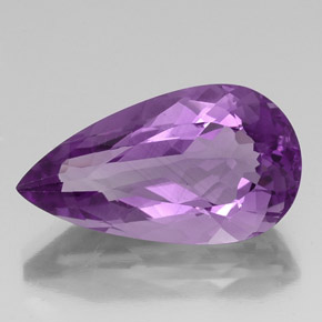 20,93 ctw natürlicher violetter Amethyst, Birnenform, VS