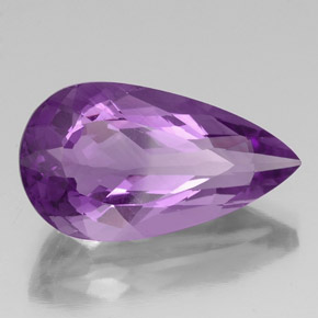 20,93 ctw natürlicher violetter Amethyst, Birnenform, VS