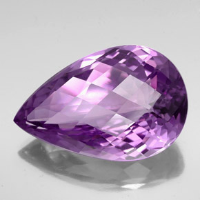 74,05 ctw natürlicher violetter Amethyst, Birnenform, IF