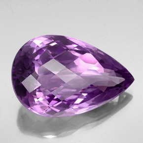 74,05 ctw natürlicher violetter Amethyst, Birnenform, IF