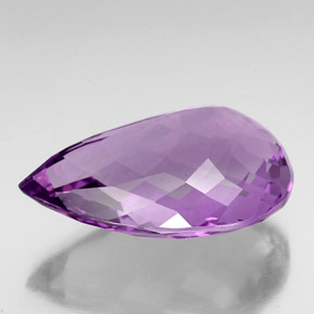 74,05 ctw natürlicher violetter Amethyst, Birnenform, IF