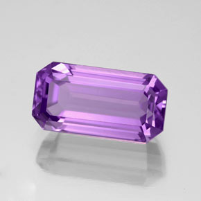 5,27 ctw natürlicher violetter Amethyst, Smaragdschliff, VVS-VS