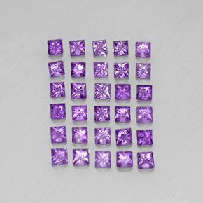  ct natürliche violetter Amethyst-Edelsteine, Quadrat, VS