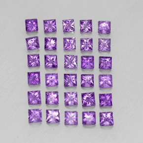  ct natürliche violetter Amethyst-Edelsteine, Quadrat, VS
