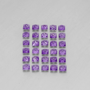 ct natürliche violetter Amethyst-Edelsteine, Quadrat, VS