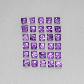 3,77 ct natürliche violetter Amethyst-Edelsteine, Quadrat, VS