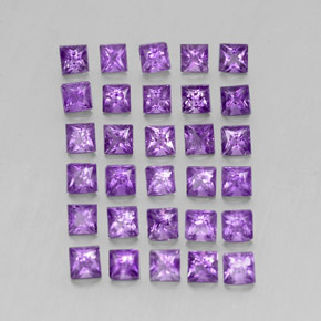3,77 ct natürliche violetter Amethyst-Edelsteine, Quadrat, VS