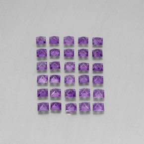 3,77 ct natürliche violetter Amethyst-Edelsteine, Quadrat, VS