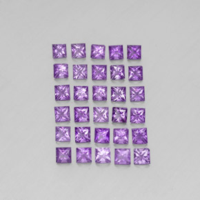  ct natürliche violetter Amethyst-Edelsteine, Quadrat, VS