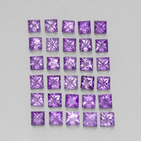  ct natürliche violetter Amethyst-Edelsteine, Quadrat, VS
