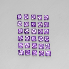  ct natürliche violetter Amethyst-Edelsteine, Quadrat, VS