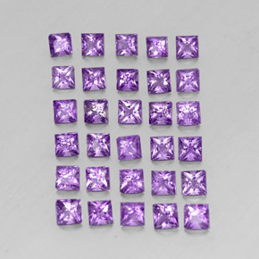  ct natürliche violetter Amethyst-Edelsteine, Quadrat, VS