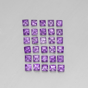 3,73 ct natürliche violetter Amethyst-Edelsteine, Quadrat, VS
