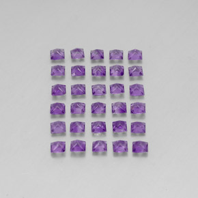 3,73 ct natürliche violetter Amethyst-Edelsteine, Quadrat, VS