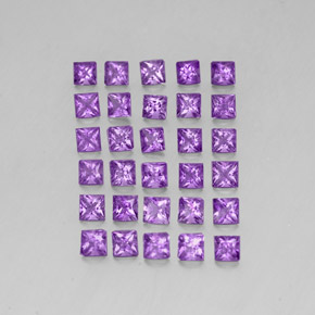  ct natürliche violetter Amethyst-Edelsteine, Quadrat, VS
