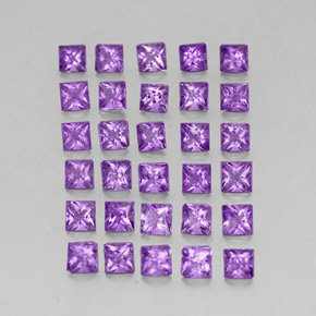  ct natürliche violetter Amethyst-Edelsteine, Quadrat, VS