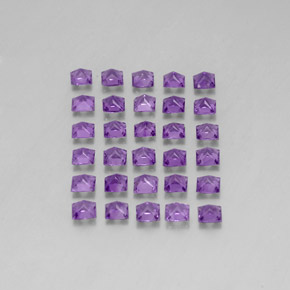  ct natürliche violetter Amethyst-Edelsteine, Quadrat, VS