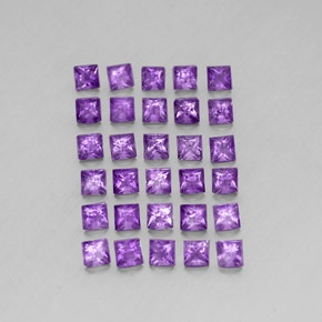  ct natürliche violetter Amethyst-Edelsteine, Quadrat, VS