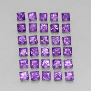  ct natürliche violetter Amethyst-Edelsteine, Quadrat, VS
