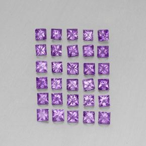  ct natürliche violetter Amethyst-Edelsteine, Quadrat, VS