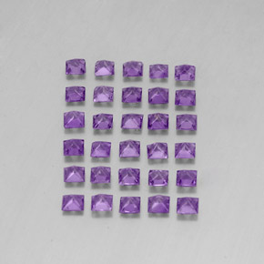  ct natürliche violetter Amethyst-Edelsteine, Quadrat, VS