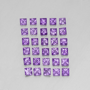 ct natürliche violetter Amethyst-Edelsteine, Quadrat, VS
