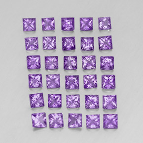  ct natürliche violetter Amethyst-Edelsteine, Quadrat, VS